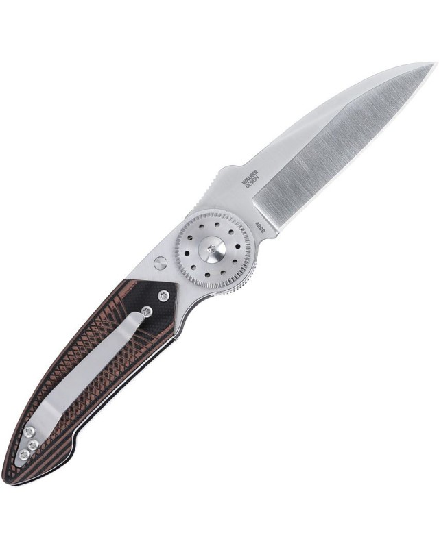CRKT Walker Blade Lock 4200 14C28N nero e marrone G10