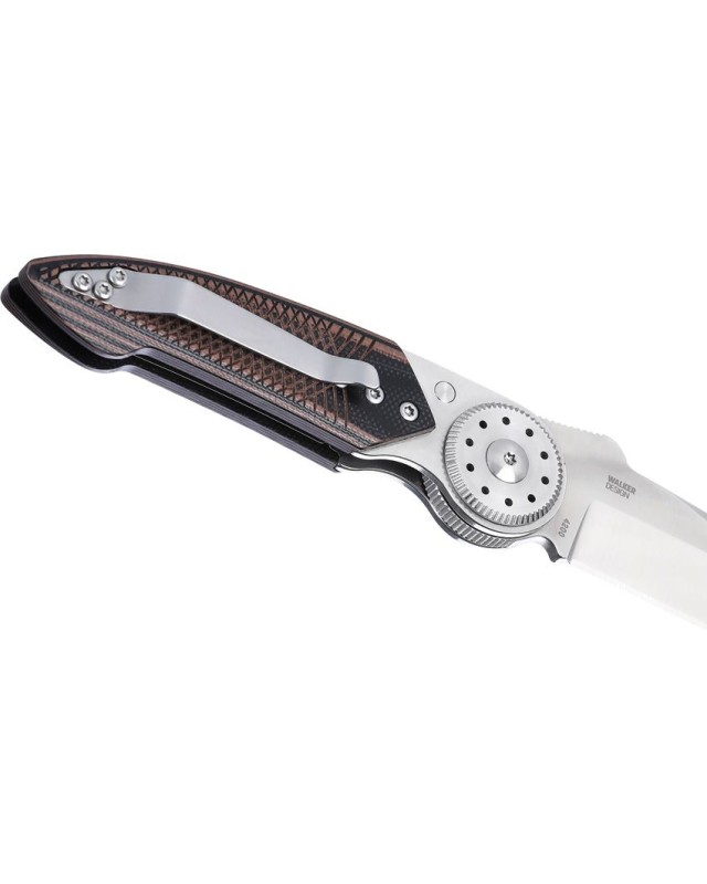 CRKT Walker Blade Lock 4200 14C28N black and brown G10