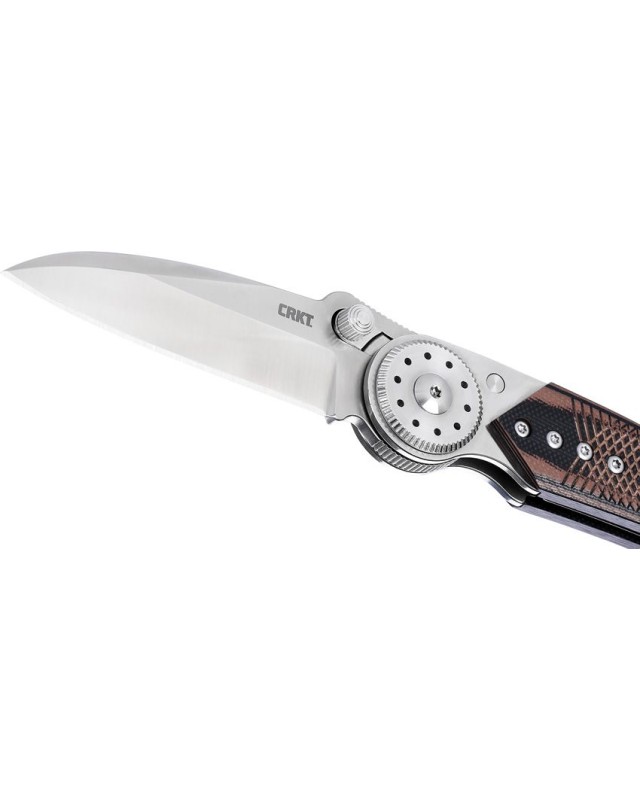 CRKT Walker Blade Lock 4200 14C28N black and brown G10