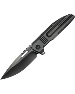 WE Knife Tracks WE23059-1 M390 steel Polished Grey Titanium