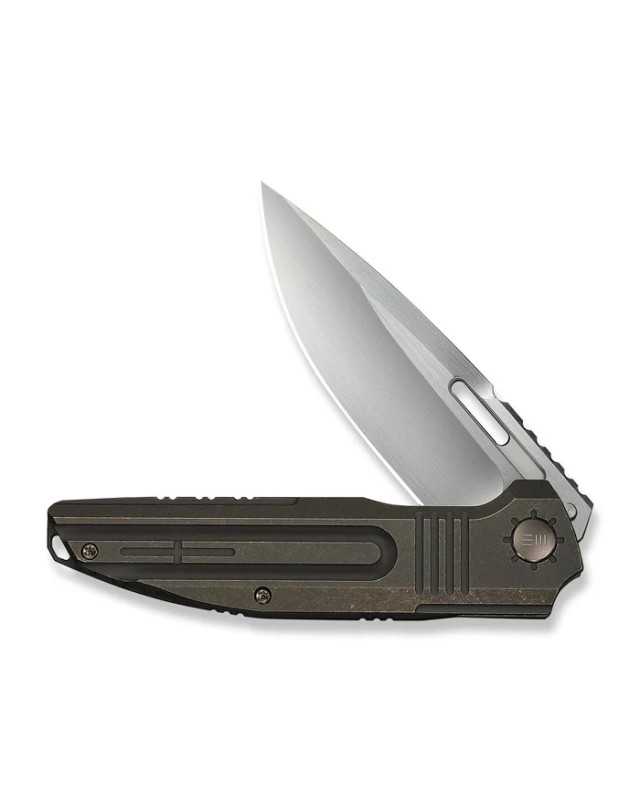 WE Knife Tracks WE23059-2 M390 Satin Steel Bronze Titanium