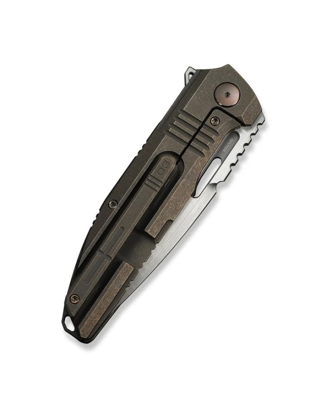 WE Knife Tracks WE23059-2 M390 Satin Steel Bronze Titanium