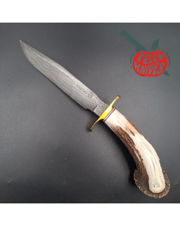BlackJack Classic Blades Model 1–7 Damascus Crown Stag