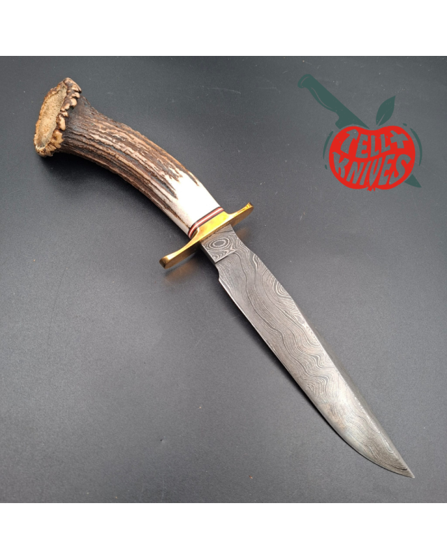 BlackJack Classic Blades Modell 1-7 Damaszener-Kronen-Hirschgeweih