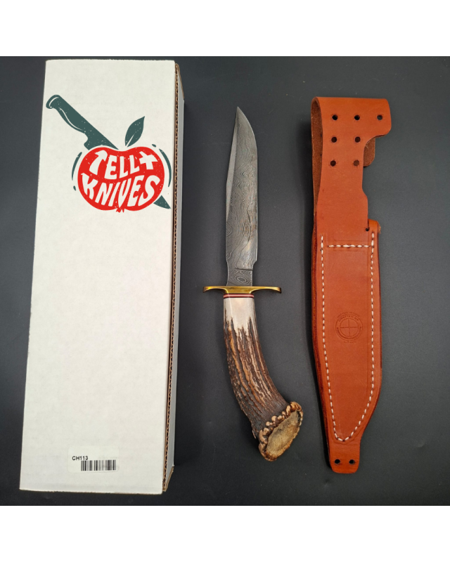 BlackJack Classic Blades Model 1–7 Damascus Crown Stag