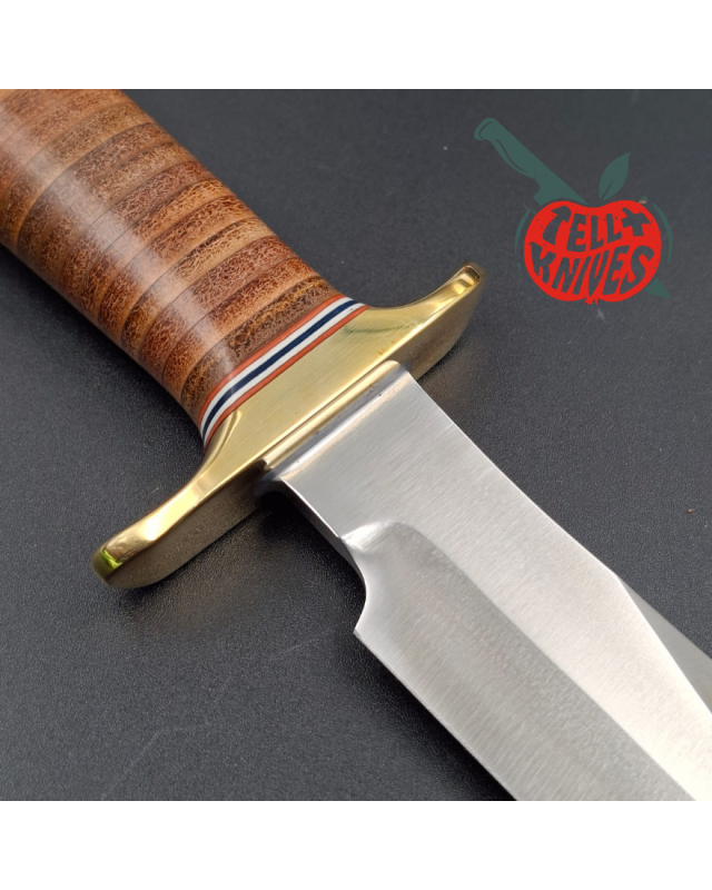 Randall Made Knives Model 8-4 Trout & Bird – Leather Handle – Waxed Sheath