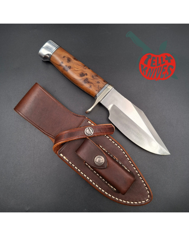 Randall Made Knives Modello 19-5 Bushmaster – Thuja – Argento nichelato – Becco di corvo