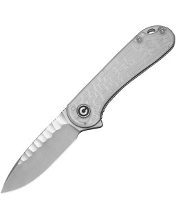 CIVIVI Elementum Maze C18062AM-1 Nitro-V Rock-Grind Clear Lexan Flipper