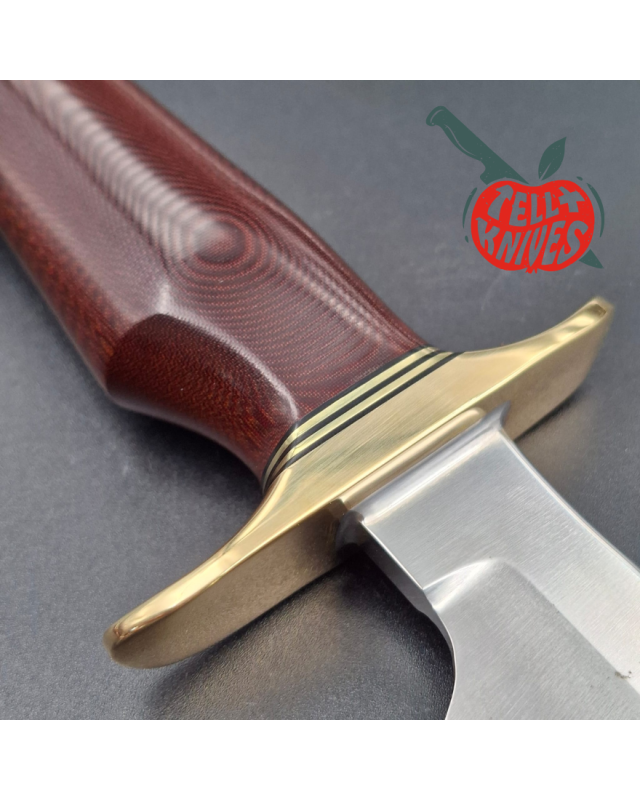 Randall Made Knives Model 1-5 – Maroon Micarta – Brass – 5 Options