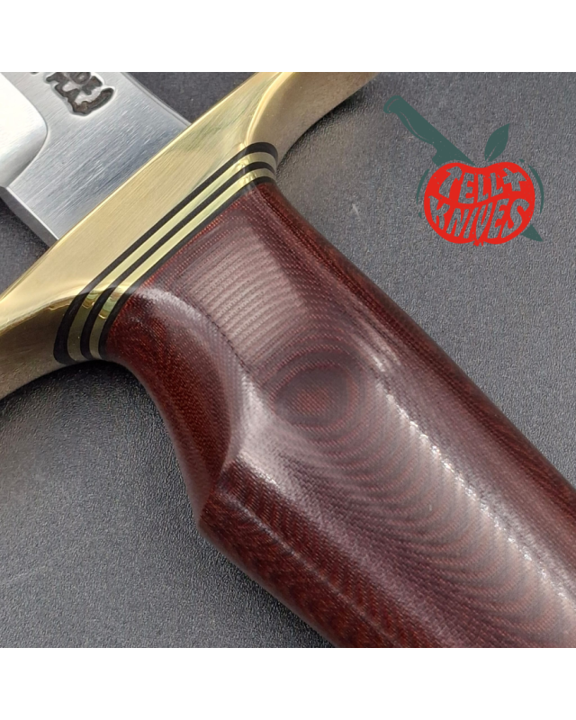 Randall Made Knives Model 1-5 – Maroon Micarta – Brass – 5 Options