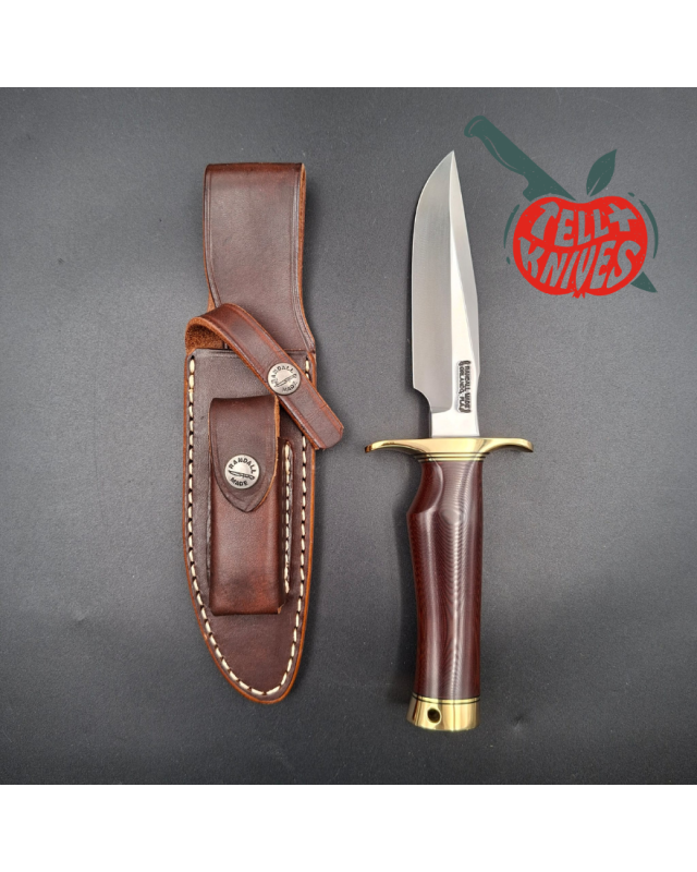 Randall Made Knives Modello 1-5 – Micarta marrone rossiccio – Ottone – 5 opzioni