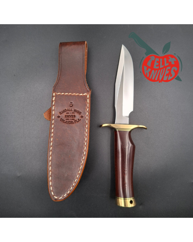 Randall Made Knives Model 1-5 – Maroon Micarta – Brass – 5 Options