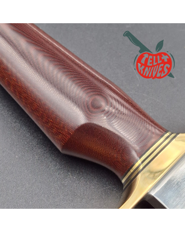 Randall Made Knives Model 1-8 – Maroon Micarta – Brass – 5 Options