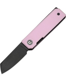 CIVIVI Kukei C25036-1 – Nitro-V Black Stonewashed – Powder Pink G10
