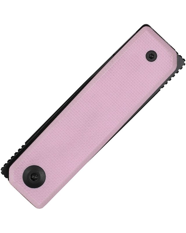 CIVIVI Kukei C25036-1 – Nitro-V Black Stonewashed – Powder Pink G10