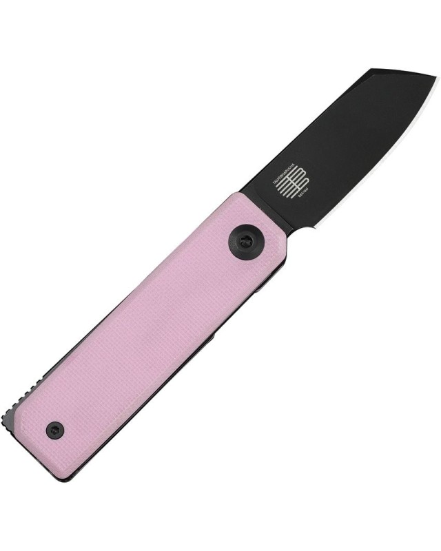 CIVIVI Kukei C25036-1 – Nitro-V Black Stonewashed – Powder Pink G10