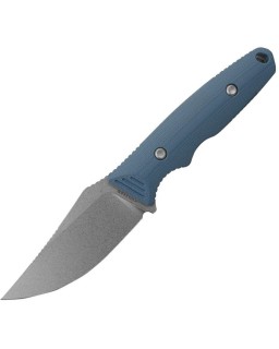 Vosteed H-Back full tang Fixed Blade Nitro-V steel stonewash finish blue G10 handle black kydex sheath