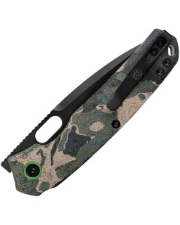 Vosteed Psyop Top Blackwash ELMAX Stainless Steel Blade canvas rag burl micarta handle linerlock