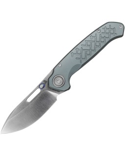 Vosteed Zander satin finish S35VN Steel Blade Grey Aluminium Handle Vanchor Lock