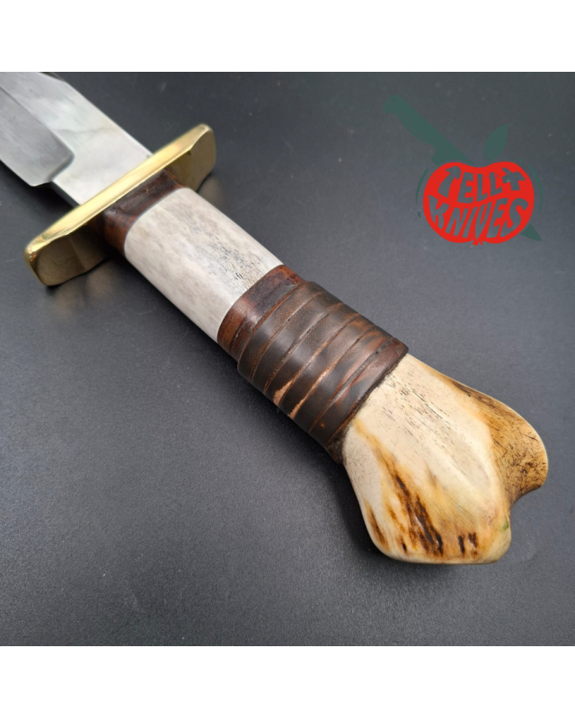 La Grotte du Loup Big Bowie Custom – Bois de Cerf & Cuir