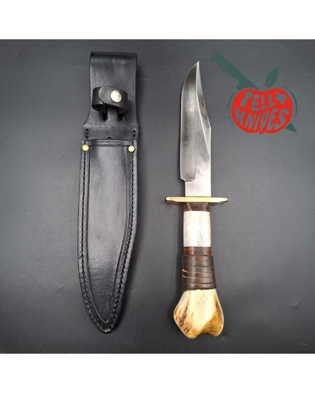 La Grotte du Loup Big Bowie Custom – Bois de Cerf & Cuir