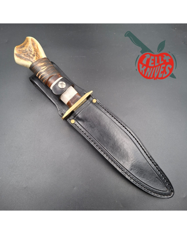 La Grotte du Loup Big Bowie Custom – Bois de Cerf & Cuir