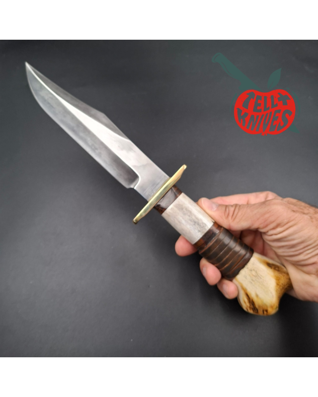 La Grotte du Loup Big Bowie Custom – Bois de Cerf & Cuir