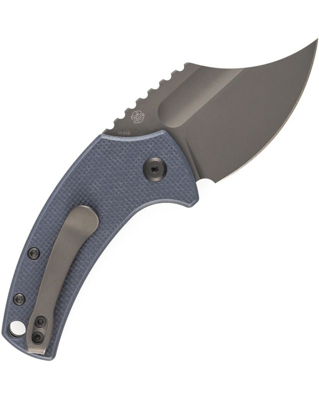 Kansept Wasp 154CM Button Lock Gray TiCN – G10 gris