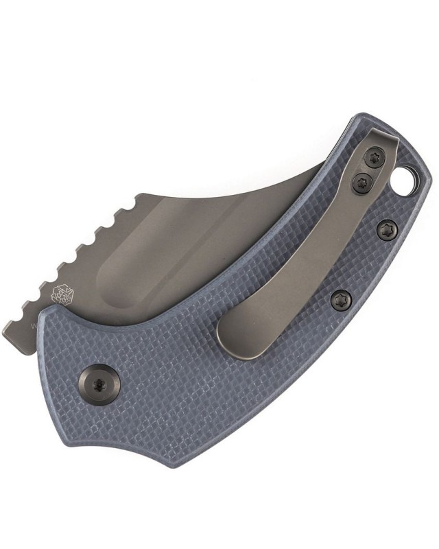 Kansept Wasp 154CM Button Lock Gray TiCN – G10 gris