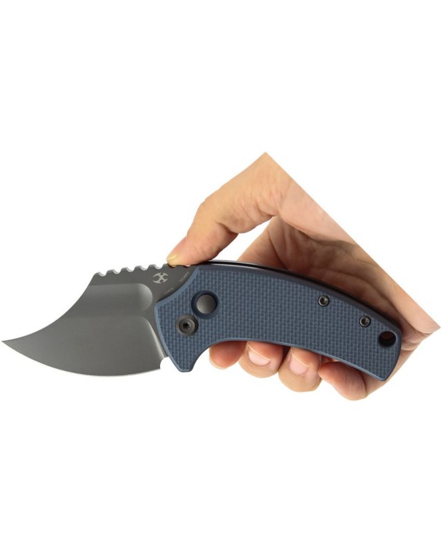 Kansept Wasp 154CM Button Lock Gray TiCN – G10 gris