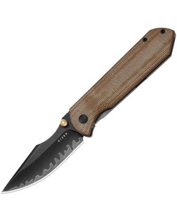 Kizer Harpoon Fold Ki4784A4 – Acier composite 3 couches – Titane et Micarta