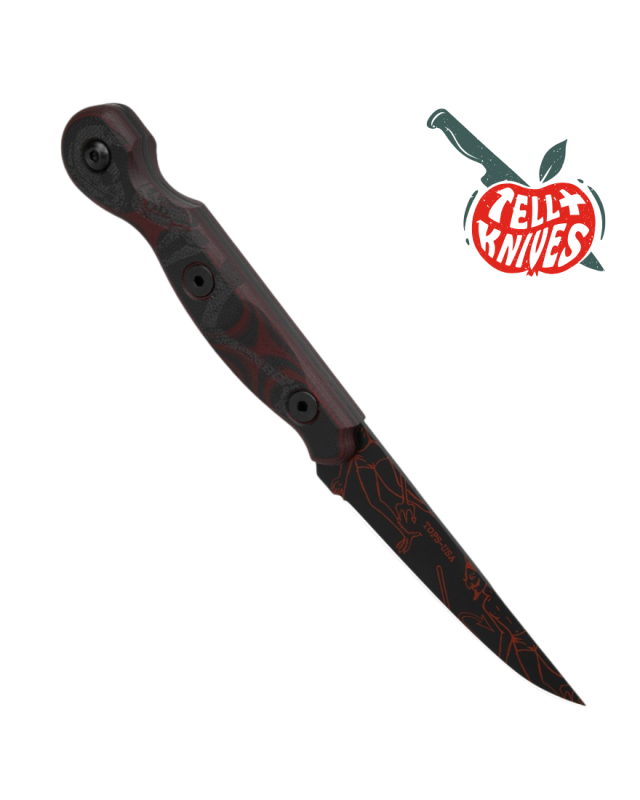TOPS Knives El Pionero Diablito ELPOL-01 – Acier 1095 – G10 rouge et noir