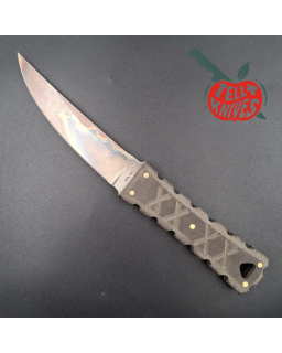 Williams Blade Design SZK-007 Shobu Zukuri Kaiken – Acier RWL-34 et Micarta vert