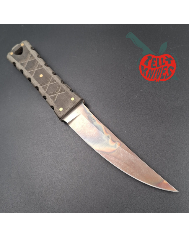 Williams Blade Design SZK-007 Shobu Zukuri Kaiken – Acier RWL-34 et Micarta vert