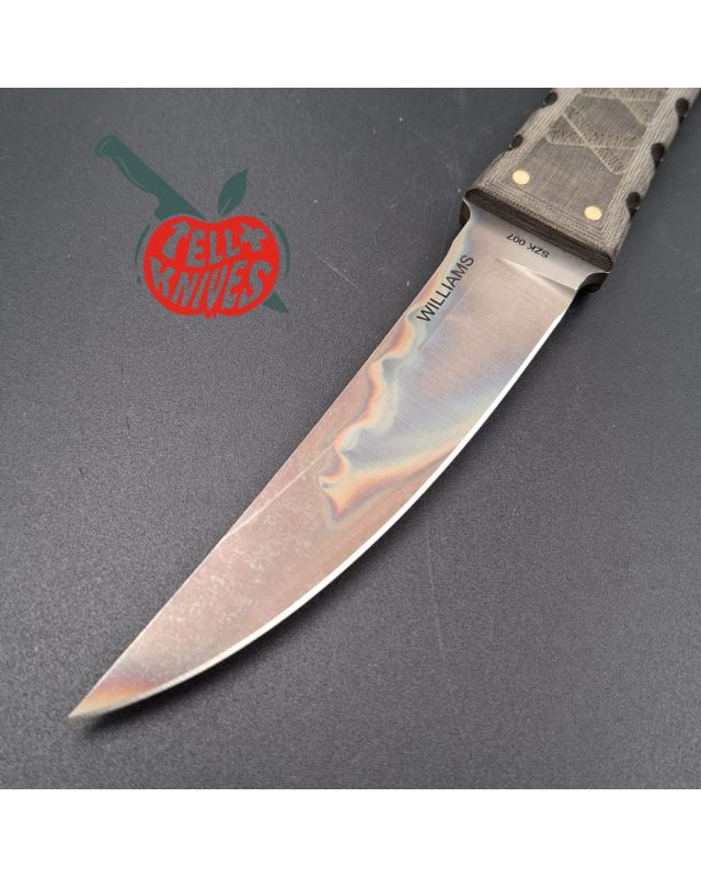 Williams Blade Design SZK-007 Shobu Zukuri Kaiken – Acier RWL-34 et Micarta vert