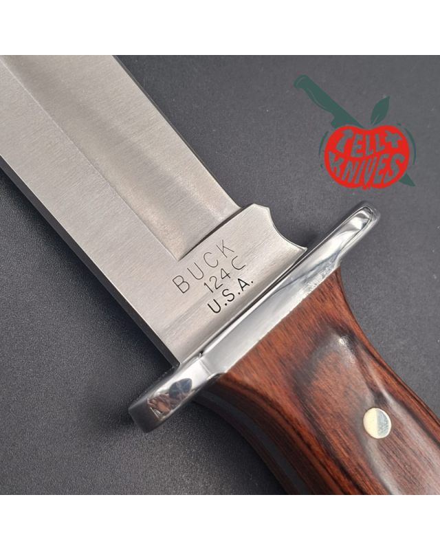 Buck 124 Frontiersman 1995 – acier 420HC manche bois laminé