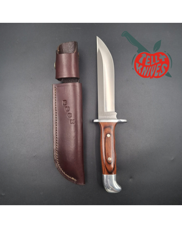 Buck 124 Frontiersman 1995 – acier 420HC manche bois laminé