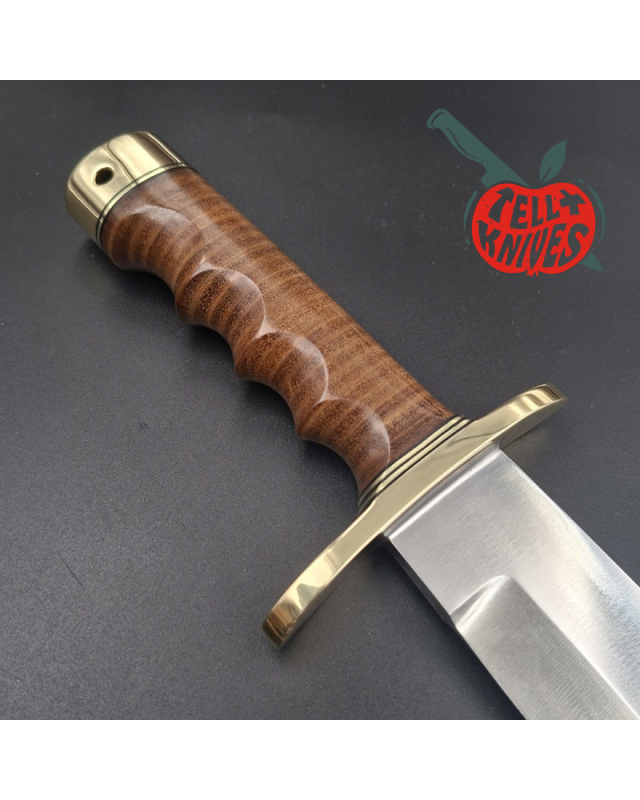 Randall Made Knives Model 12-9 Sportsman’s Bowie – Model 14 Grind stacked leather handle