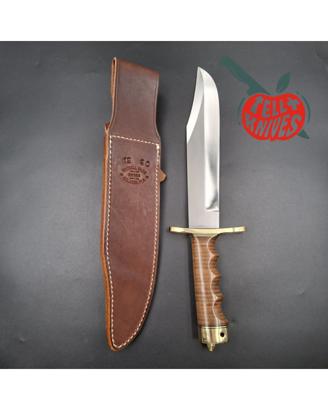 Randall Made Knives Model 12-9 Sportsman’s Bowie – Model 14 Grind stacked leather handle