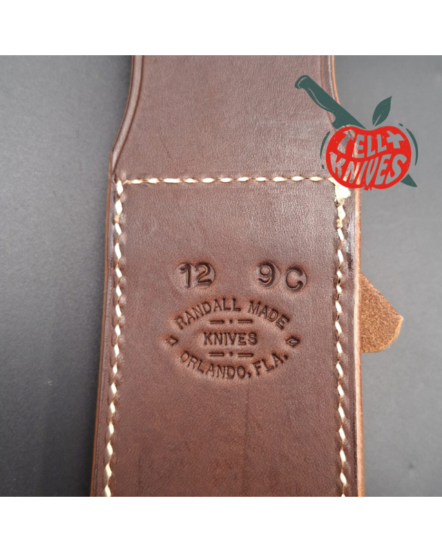 Randall Made Knives Model 12-9 Sportsman’s Bowie – Model 14 Grind stacked leather handle