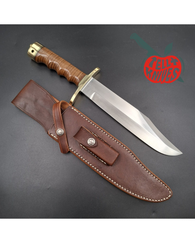 Randall Made Knives Model 12-9 Sportsman’s Bowie – Model 14 Grind stacked leather handle