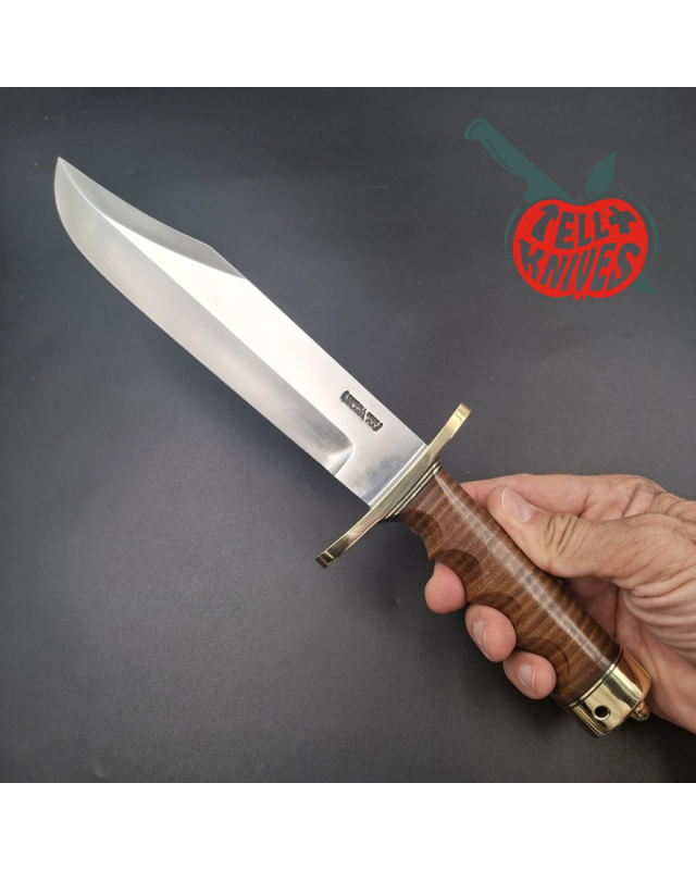 Randall Made Knives Model 12-9 Sportsman’s Bowie – Model 14 Grind stacked leather handle