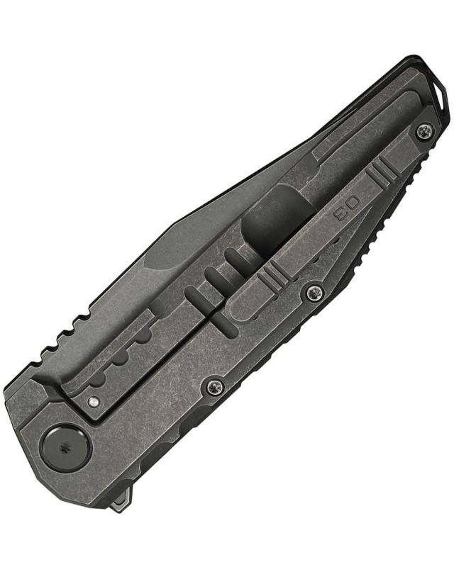 WE Knife Temper WE25079-1 – M390 – Titane gris – Édition limitée