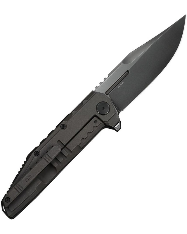 WE Knife Temper WE25079-2 – M390 – Titane Charcoal Gray – Édition limitée