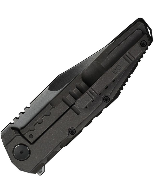 WE Knife Temper WE25079-2 – M390 – Titane Charcoal Gray – Édition limitée