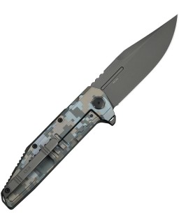 WE Knife Temper WE25079-3 – M390 – Titane Pixel Pattern – Édition limitée
