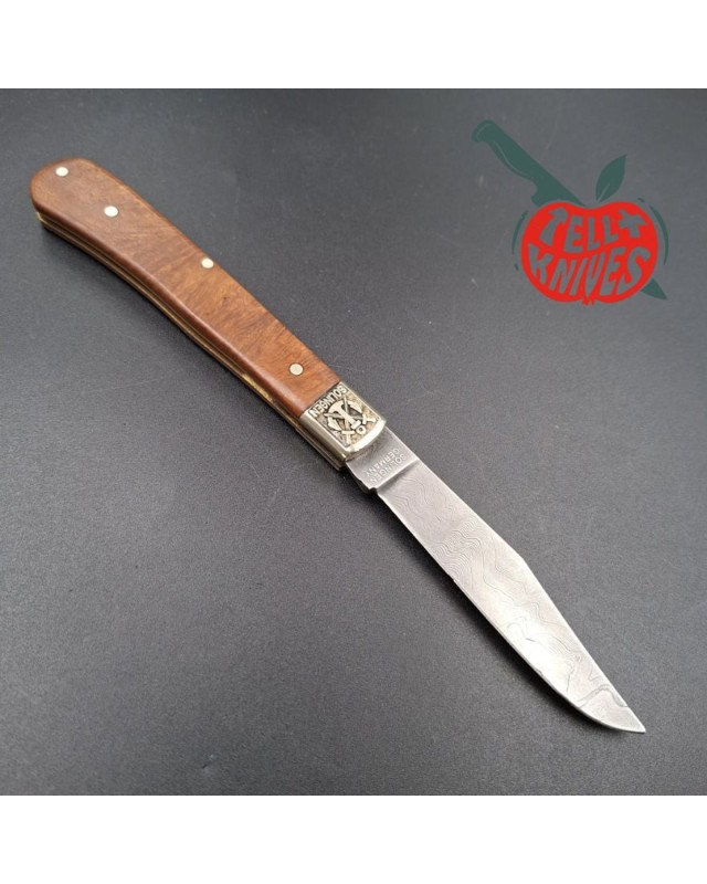 Böker Damast Jahresmesser 1981 n°343/500 – Modèle 93 en damas et bruyère
