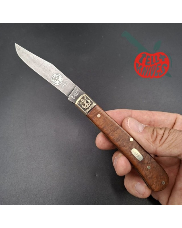 Böker Damast Jahresmesser 1981 n°343/500 – Modèle 93 en damas et bruyère