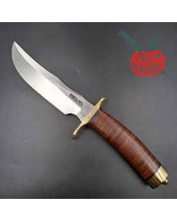 Randall Made Knives Model 4-6F Fighter – acier carbone O-1 – manche cuir empilé - laiton
