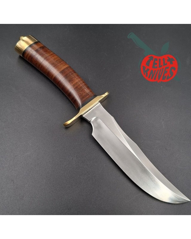 Randall Made Knives Model 4-6F Fighter – acier carbone O-1 – manche cuir empilé - laiton